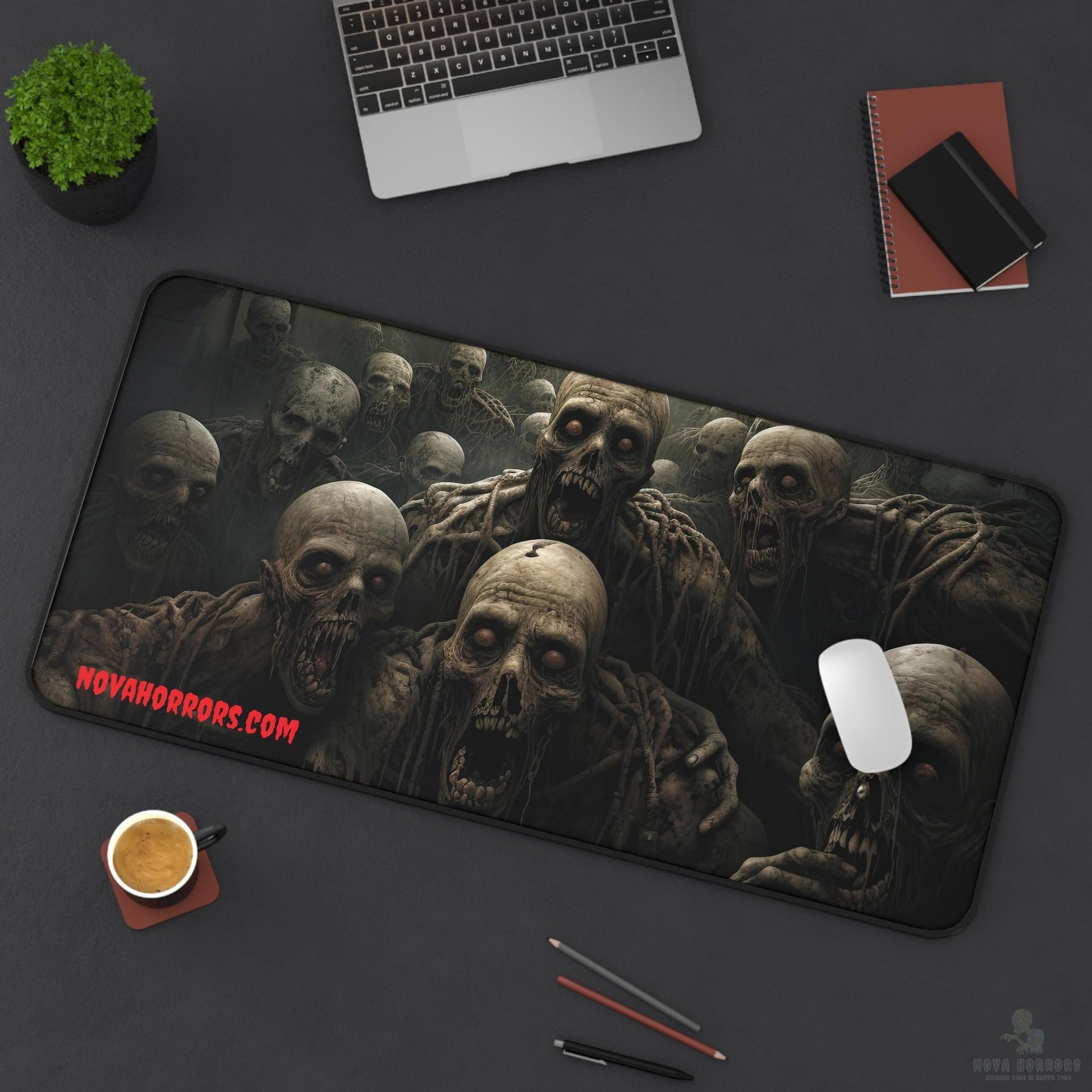 Zombie Watching You Desk Mat
