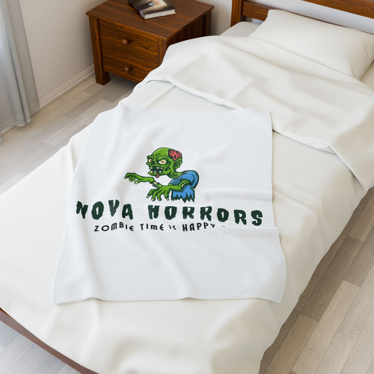 Nova Horrors Plush Blanket – Gothic Cosmic Horror Throw Blanket