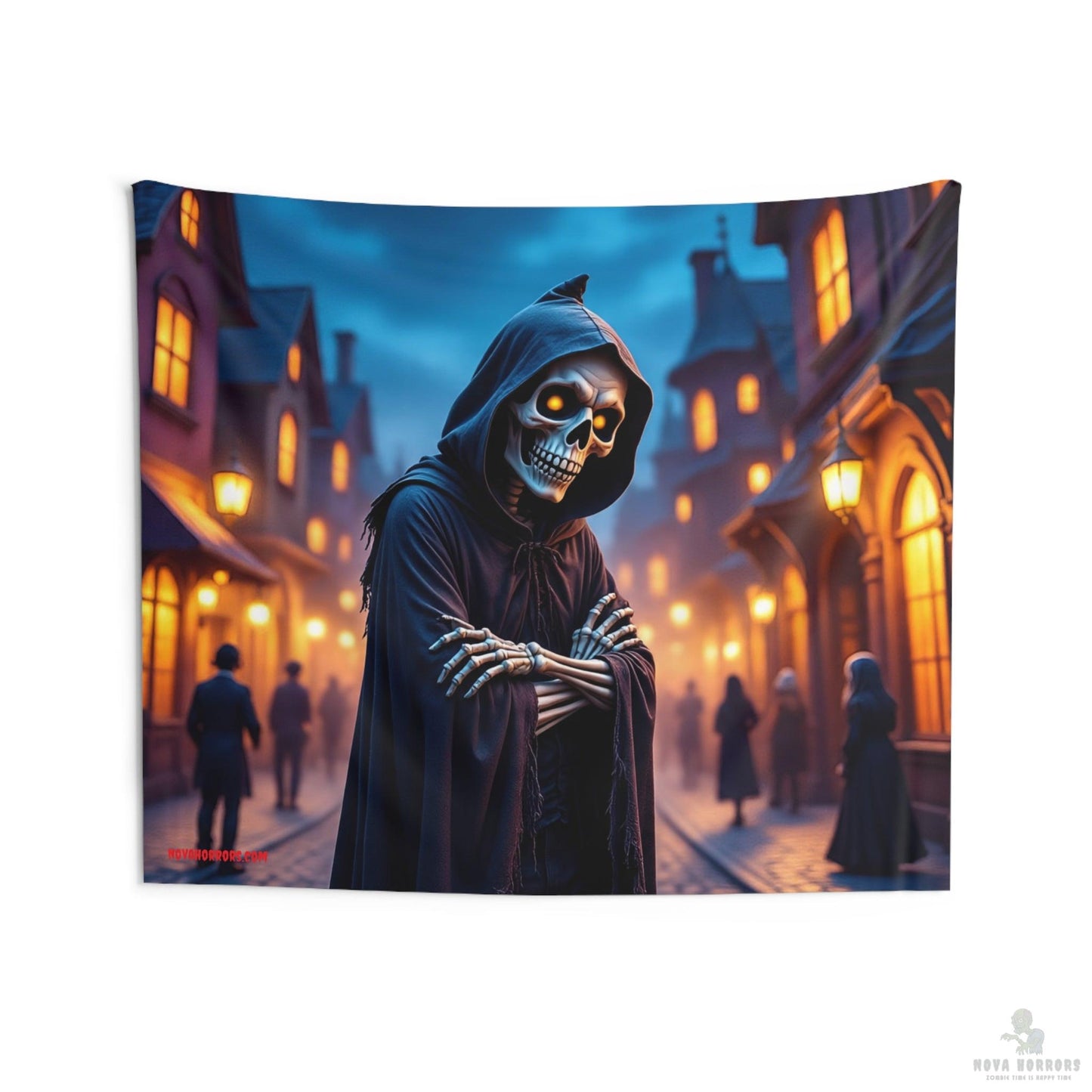 Chill Skeleton in Halloweentown Wall Tapestry