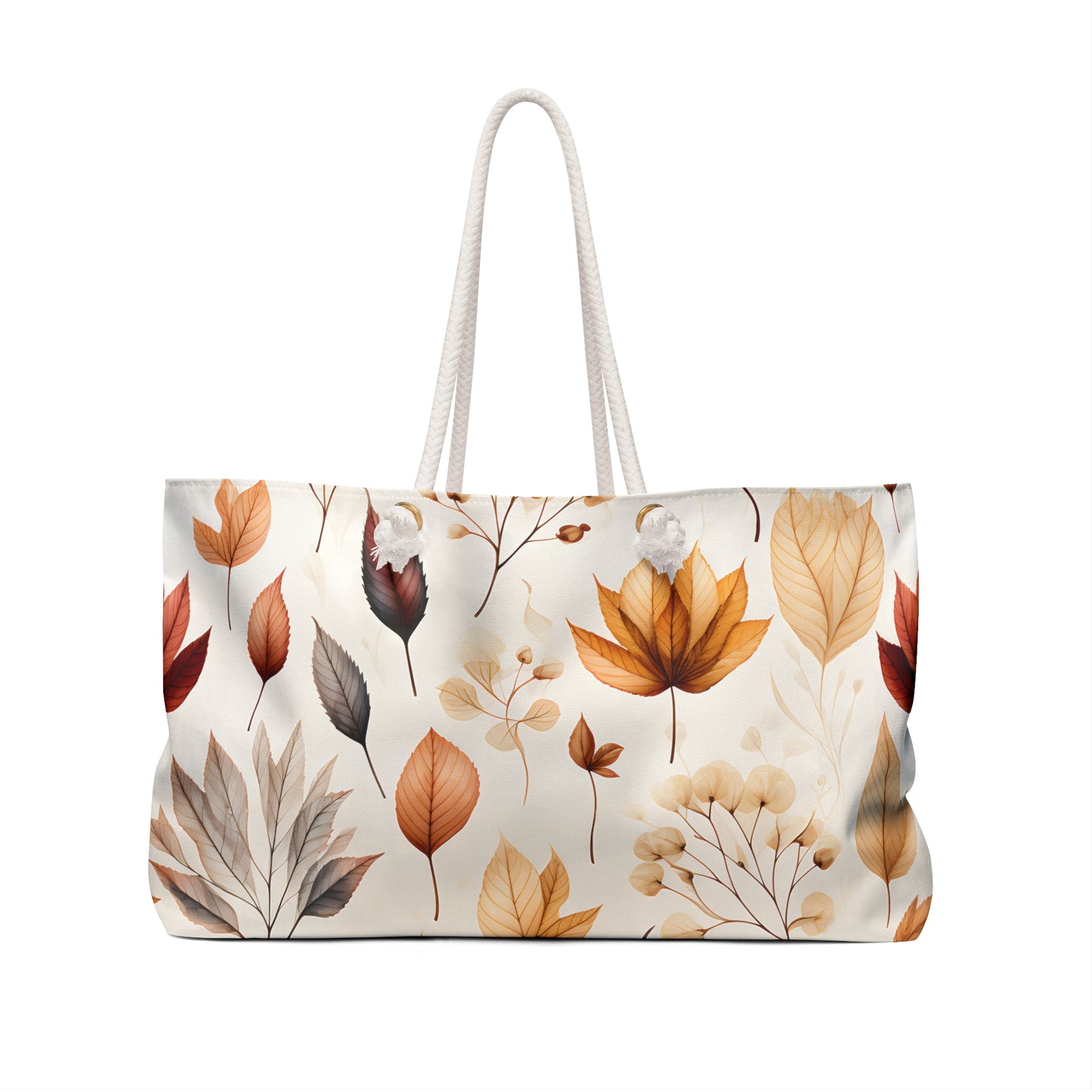 Autumn Floral Weekender Bag, Travel Tote, Beach Bag, Fall Getaway Purse, Lightweight Shopping Bag, Perfect for Weekend Trips