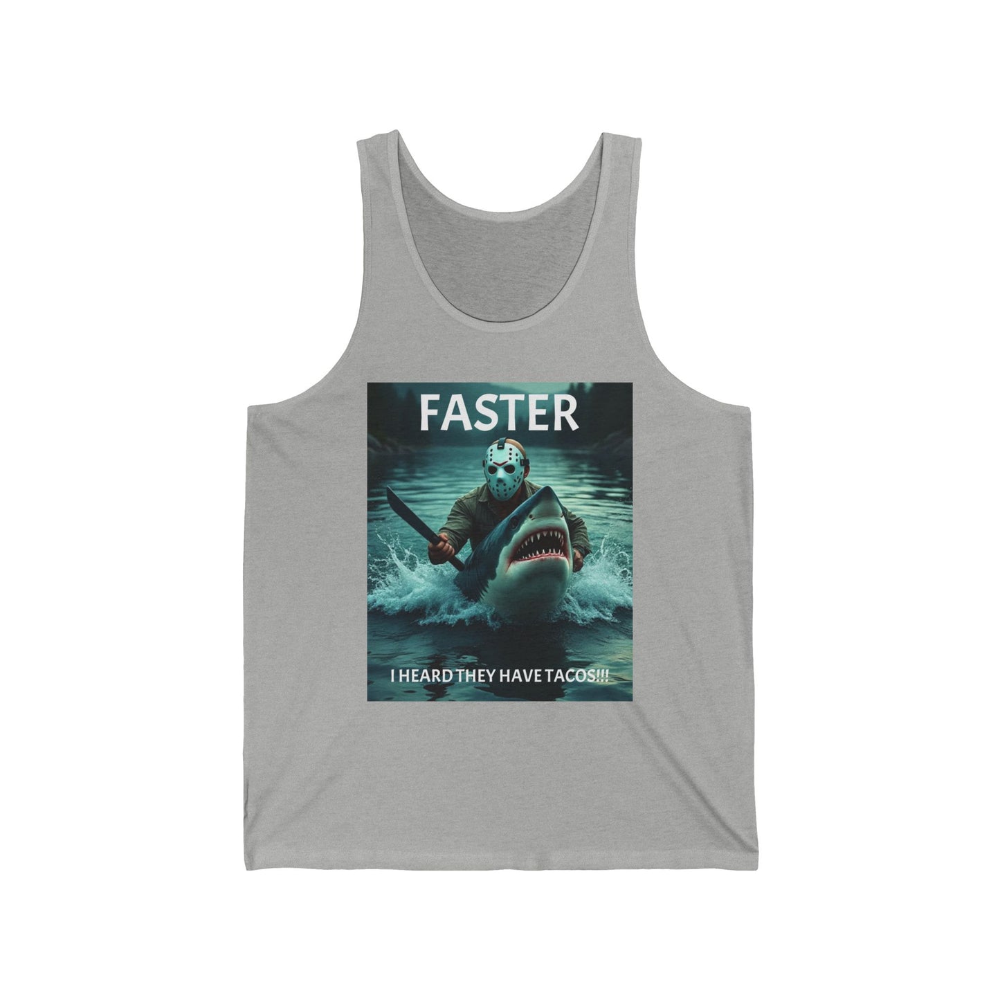 Jason Shark Taco Unisex Jersey Tank