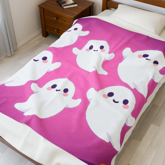Squad Ghouls Snuggler Plush Blanket – Spooky Cute Halloween Throw