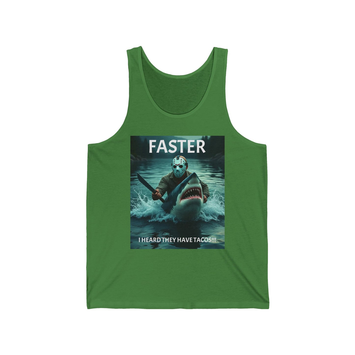 Jason Shark Taco Unisex Jersey Tank