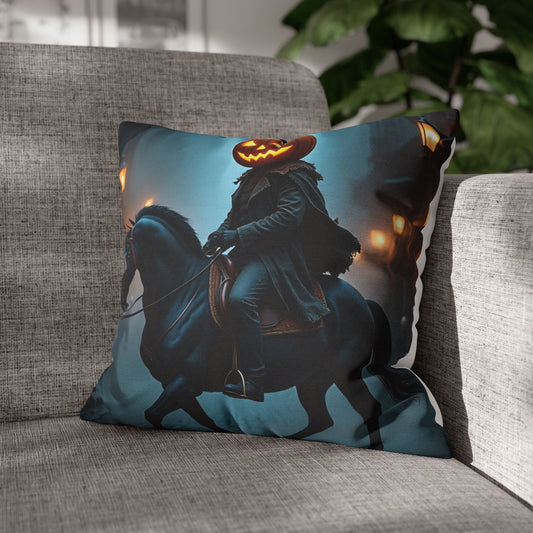 Legend of the Midnight Rider Pillowcase 16x16 – Headless Horseman Halloween Throw Pillow Cover