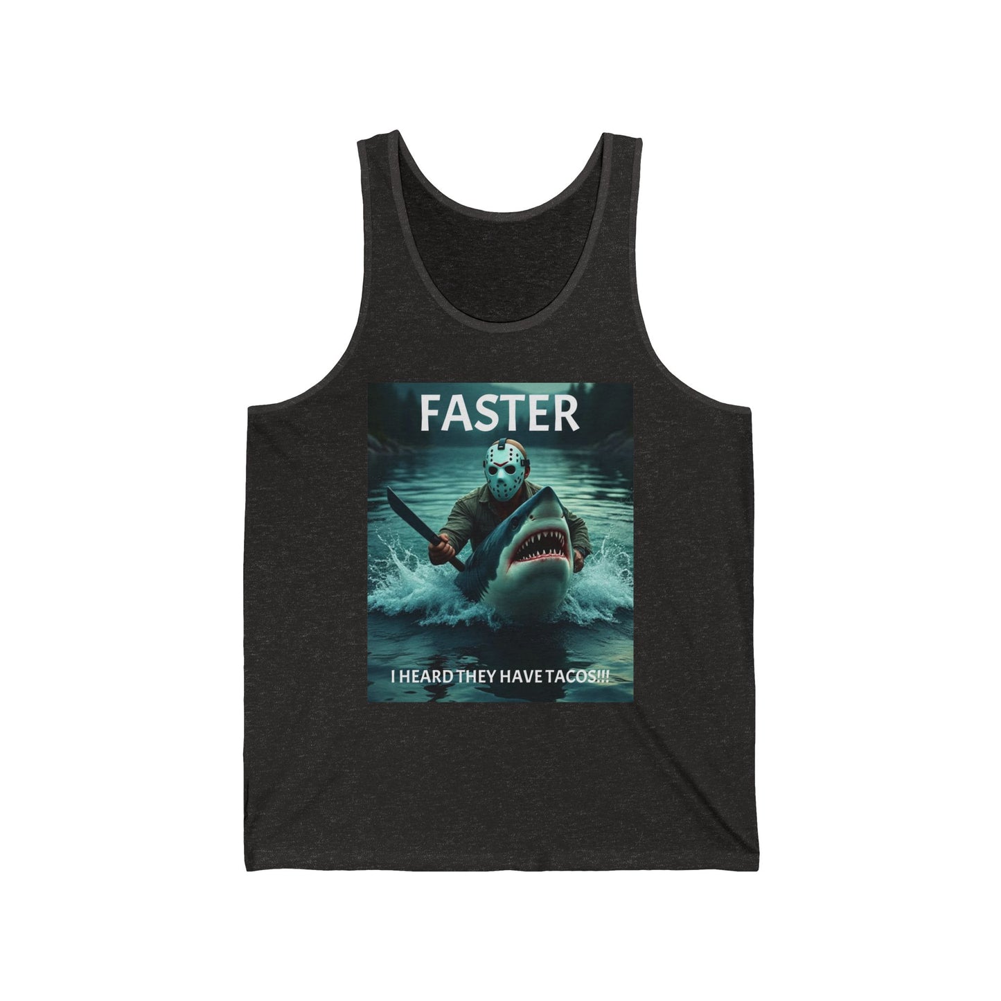 Jason Shark Taco Unisex Jersey Tank