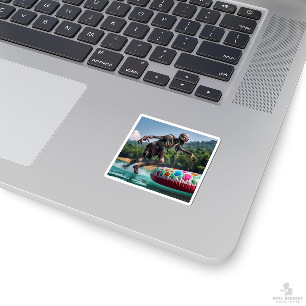 Zombie Pool Float Kiss-Cut Stickers