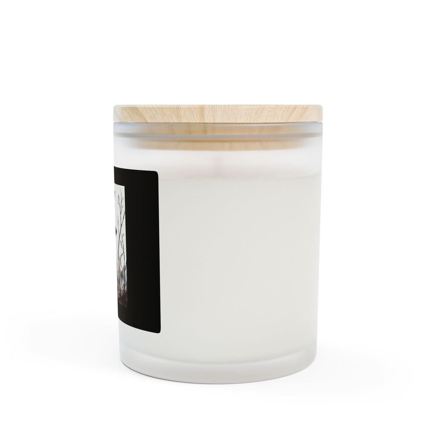 Botanical Frosted Glass Candle – Spooky Gothic Plant-Inspired Home Décor