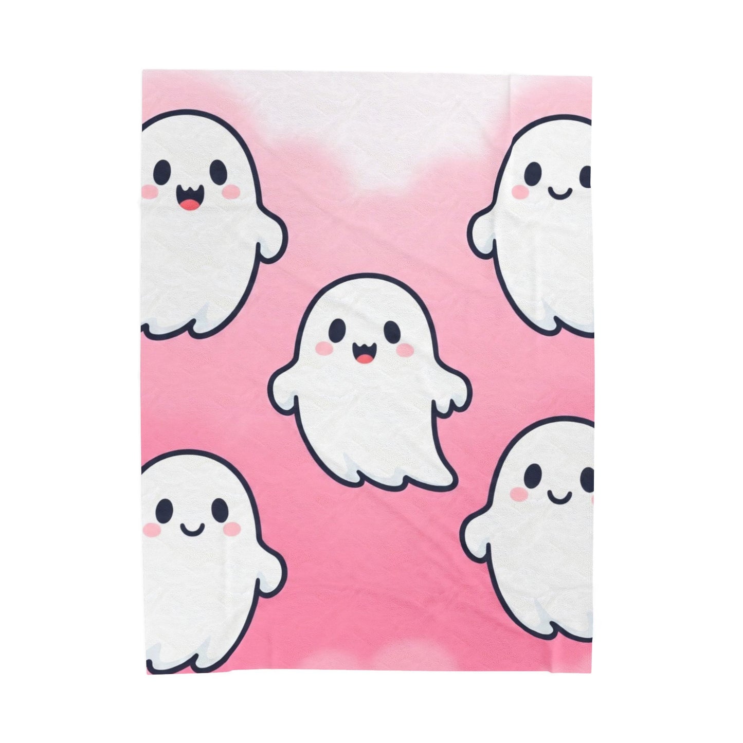 Warm & Ghostly Plush Blanket – Cozy Cute Halloween Throw