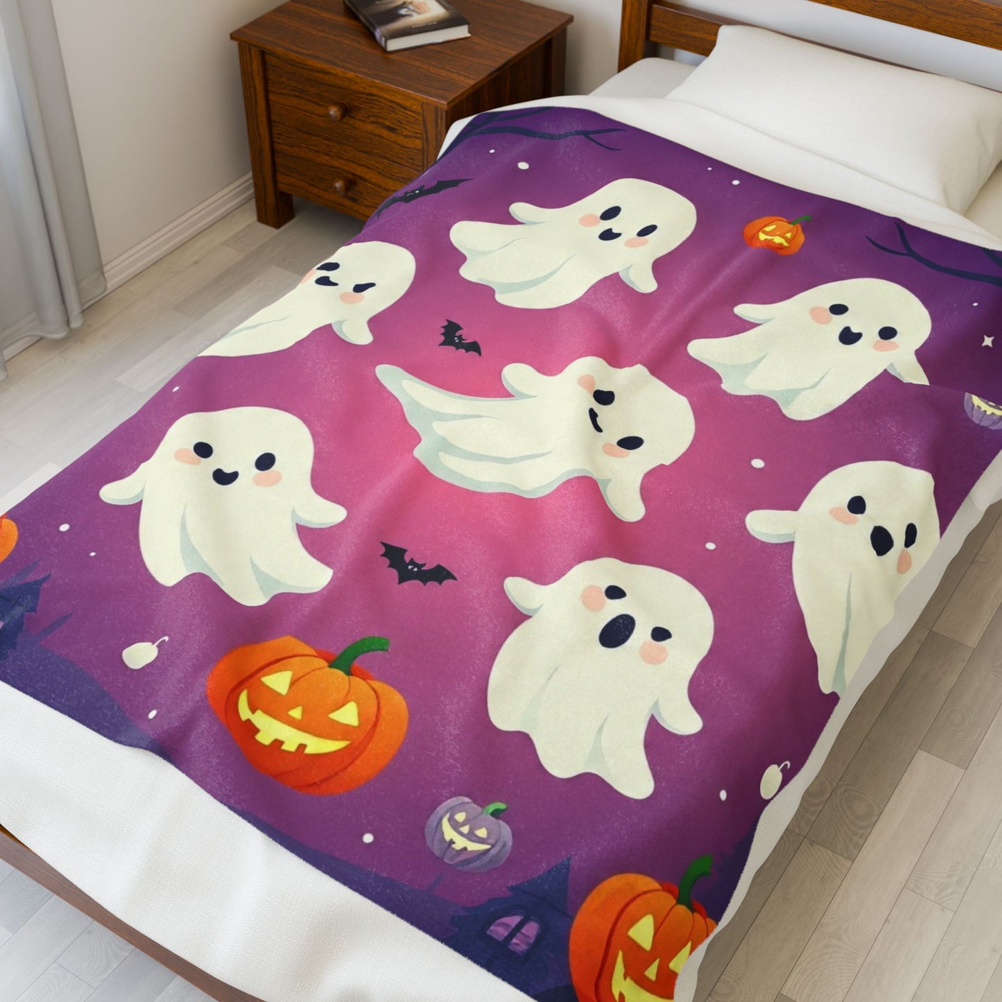 The Fa-boo-lous Plush Blanket – Spooky Cute Halloween Throw Blanket