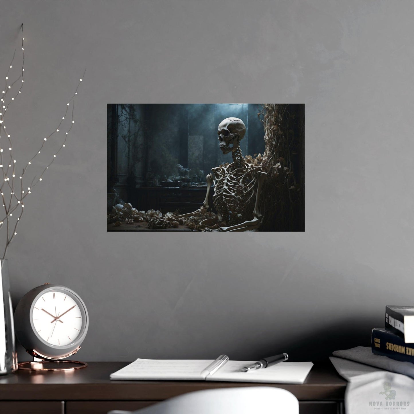 Lonely Skeleton Poster 17x 11 Matte