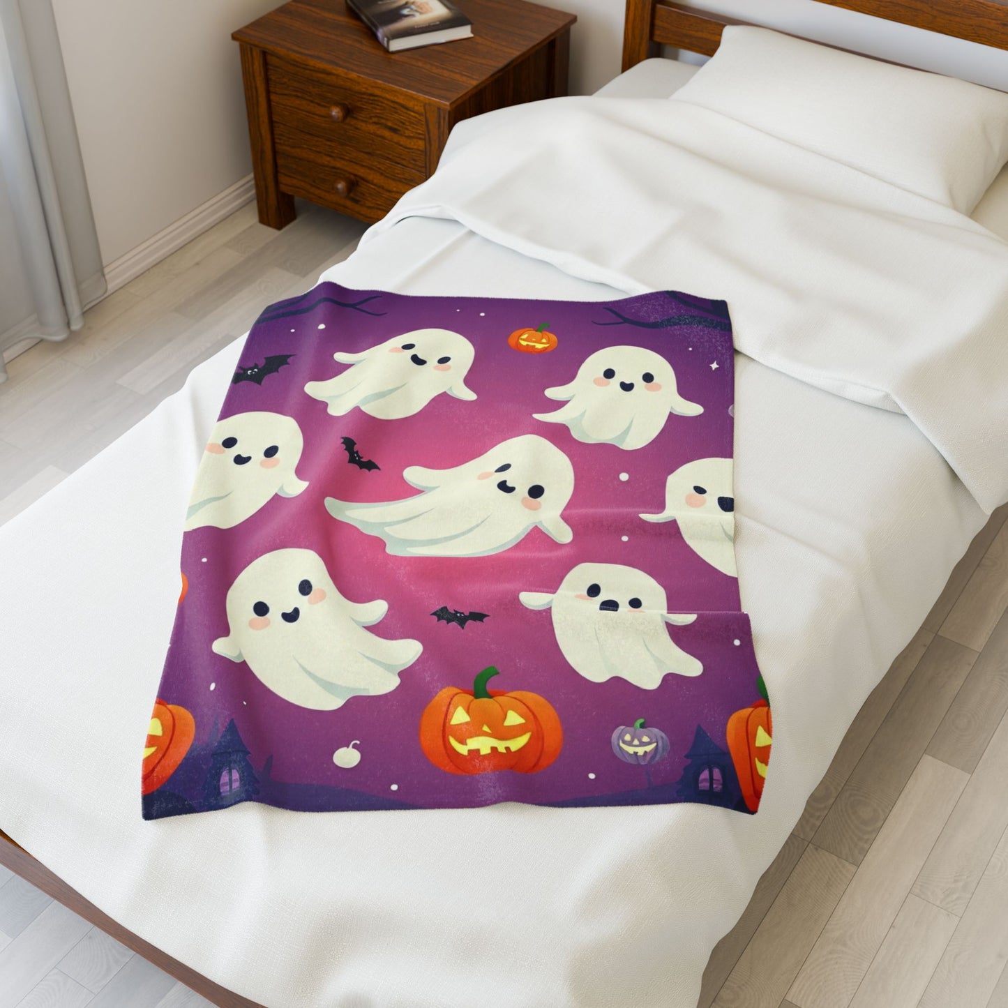 The Fa-boo-lous Plush Blanket – Spooky Cute Halloween Throw Blanket