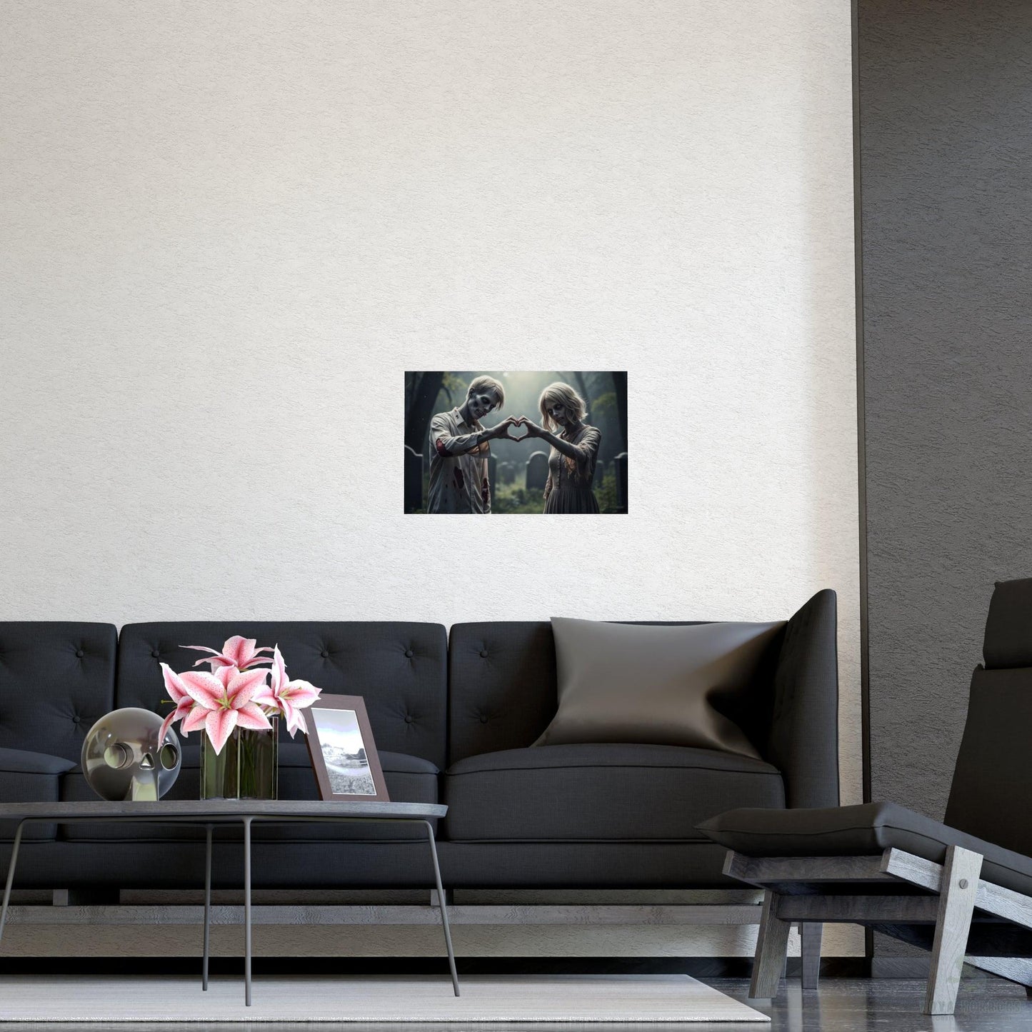 Zombie Couple Poster 17x 11 Matte