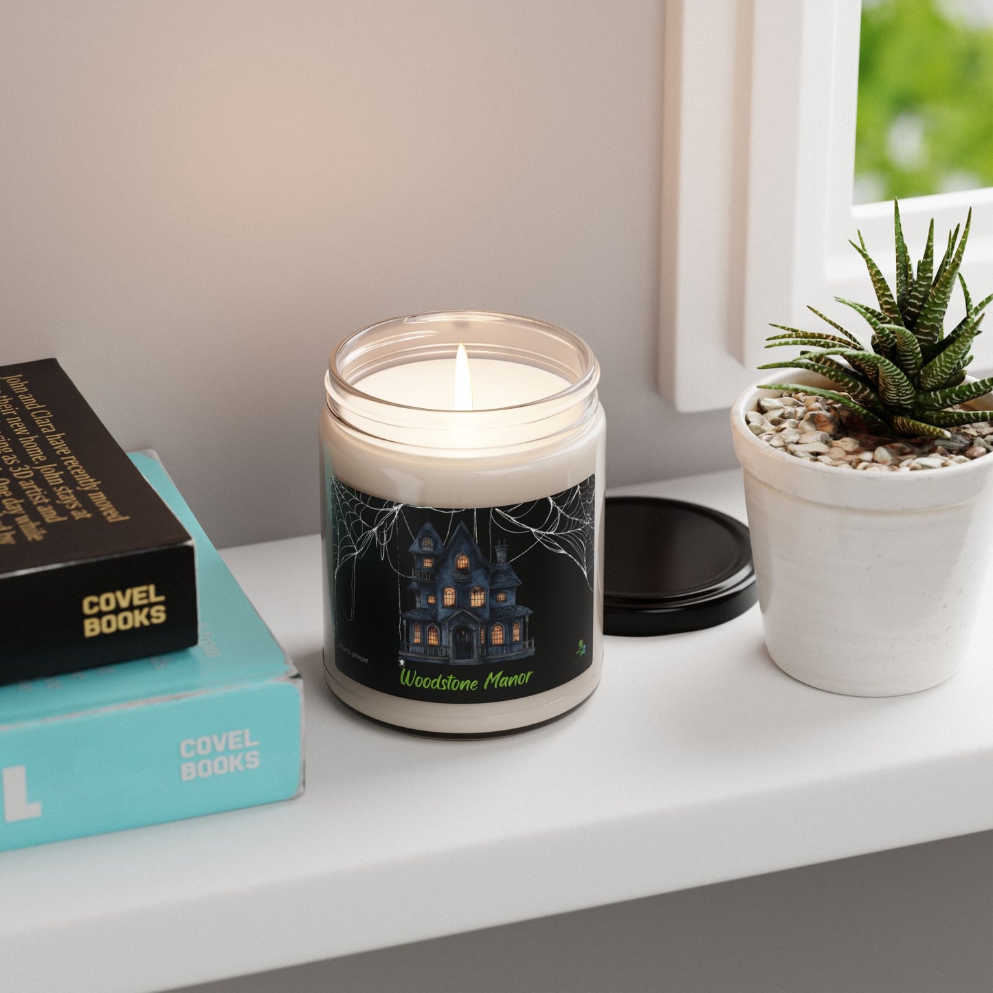 Woodstone Manor: Spooky Scented Soy Candle – Haunted Gothic Home Décor