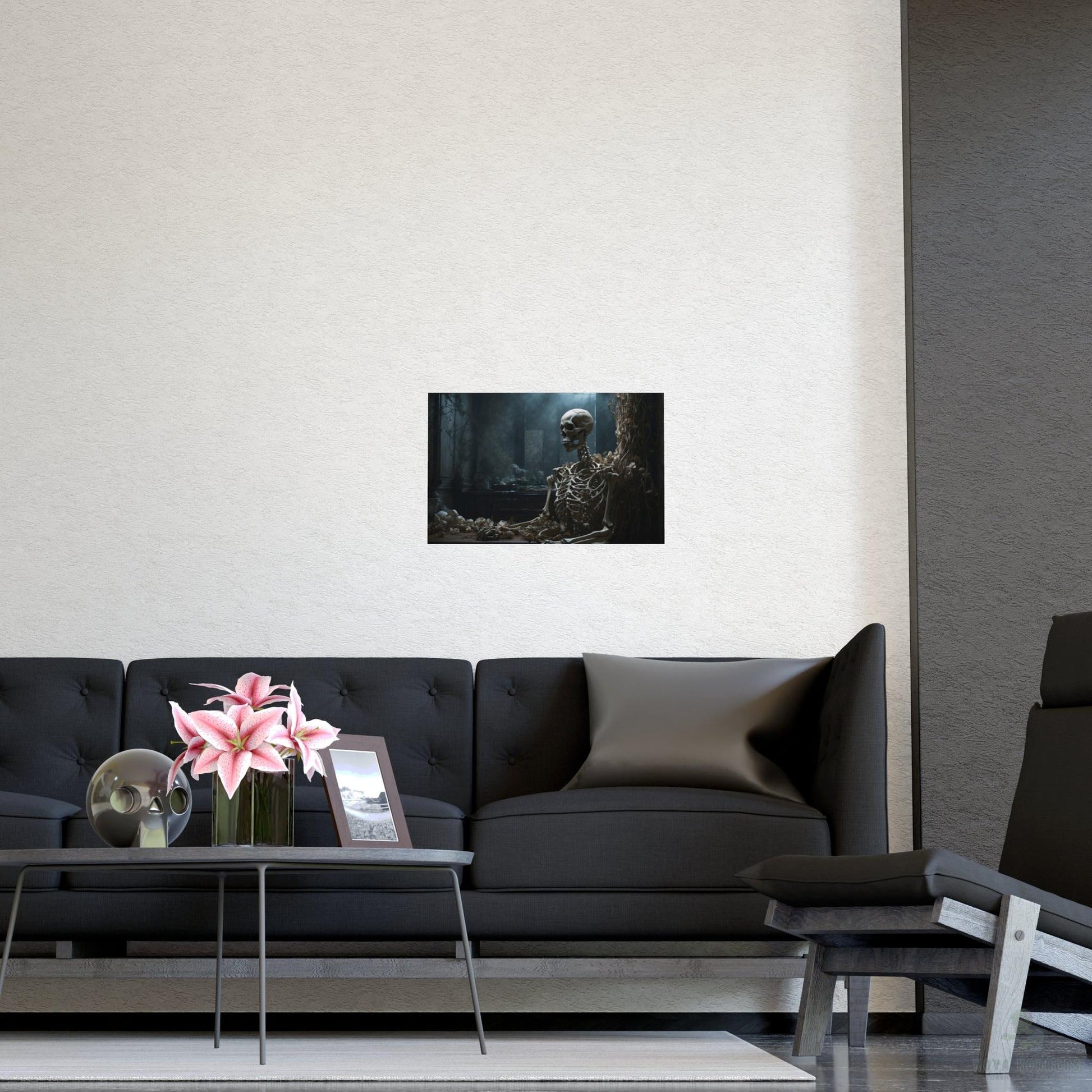 Lonely Skeleton Poster 17x 11 Matte