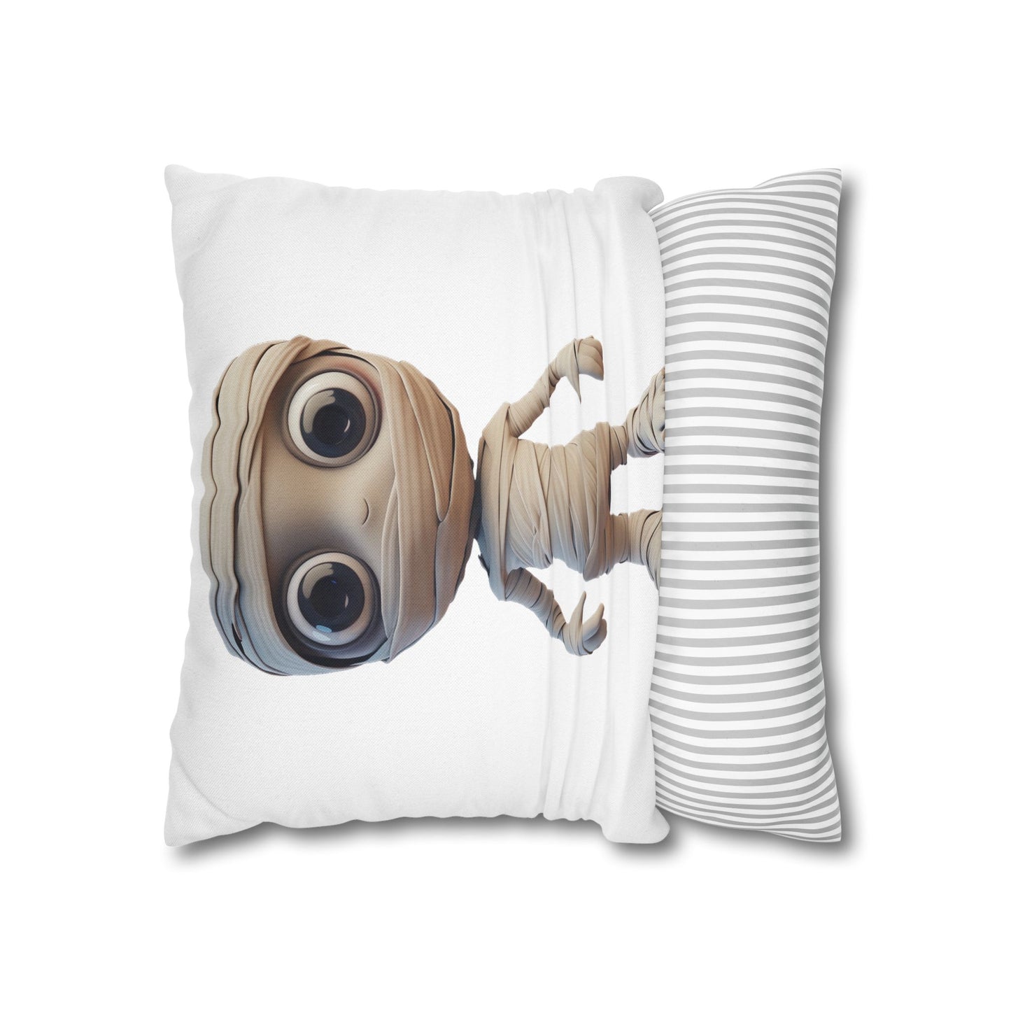 My Little Mummy Pillowcase 16x16 – Cute Halloween Mummy Throw Pillow Cover