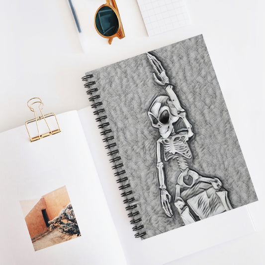 Waving Alien Spiral Notebook – Fun Sci-Fi Writing Journal