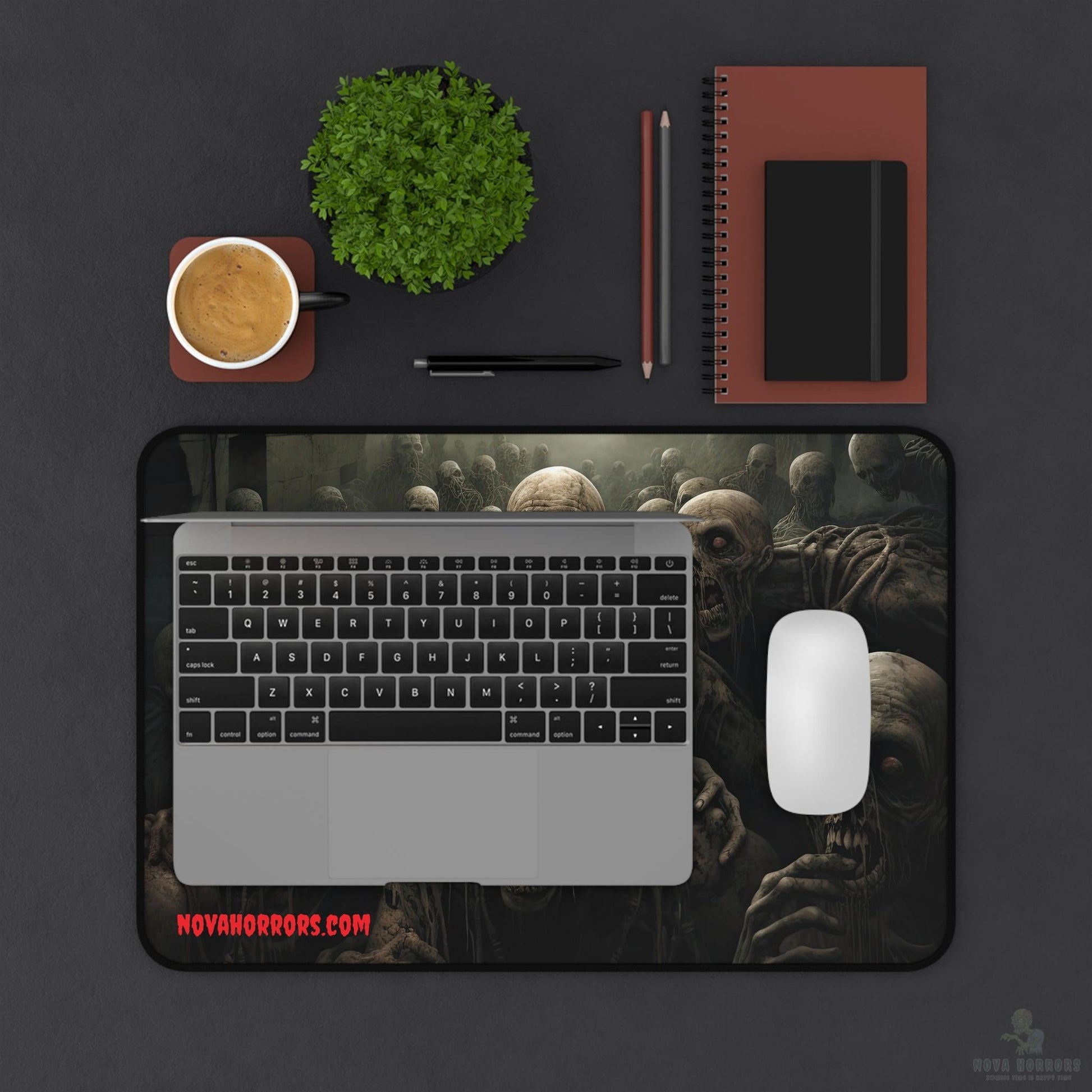 Zombie Watching You Desk Mat