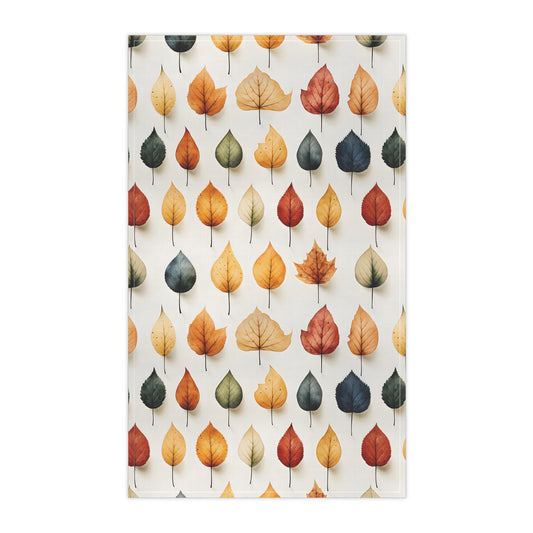 Autumn Leaves Tea Towels, Fall Kitchen Decor, Cotton Dish Towels, Seasonal Homeware, Perfect Gift for Thanksgiving