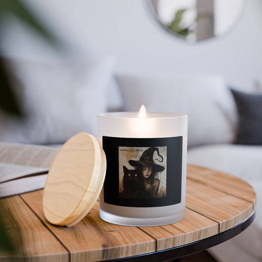 Smells Like My Ex Frosted Glass Candle – Funny Spooky Halloween Décor Gift