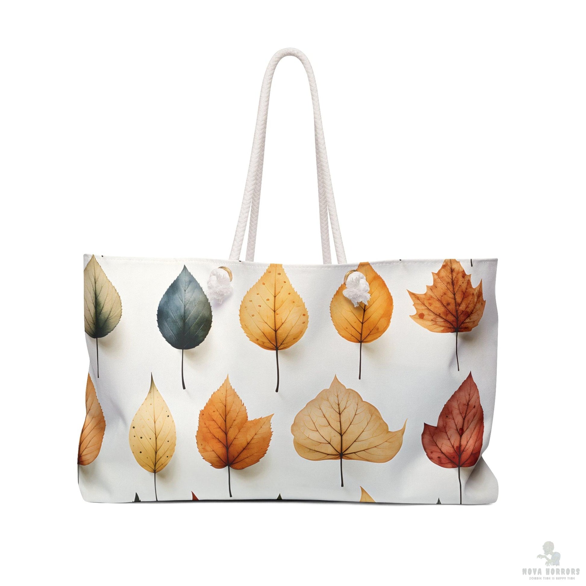 Autumn Leaf Weekender Bag, Stylish Travel Tote, Fall Fashion Accessory, Perfect for Weekend Getaways, Eco-Friendly Canvas Bag