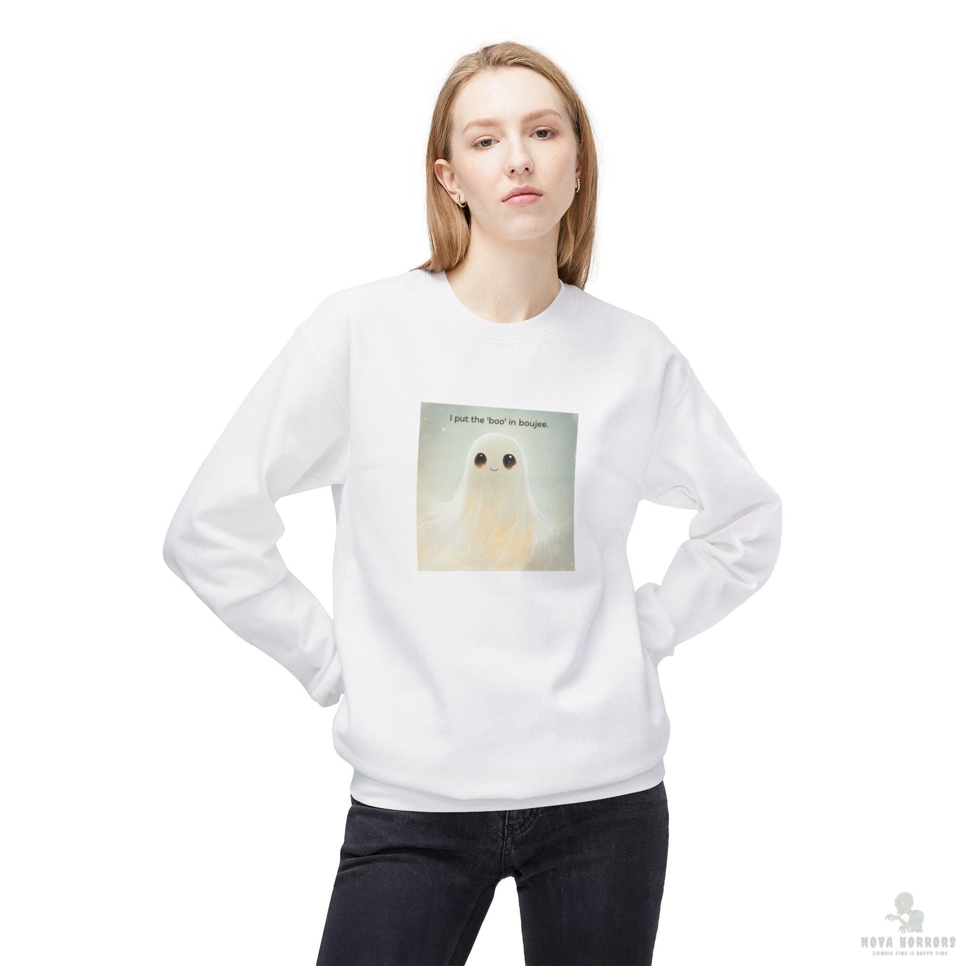 I Put the Boo in Boo-jee Sweatshirt – Funny Spooky Halloween Pullover