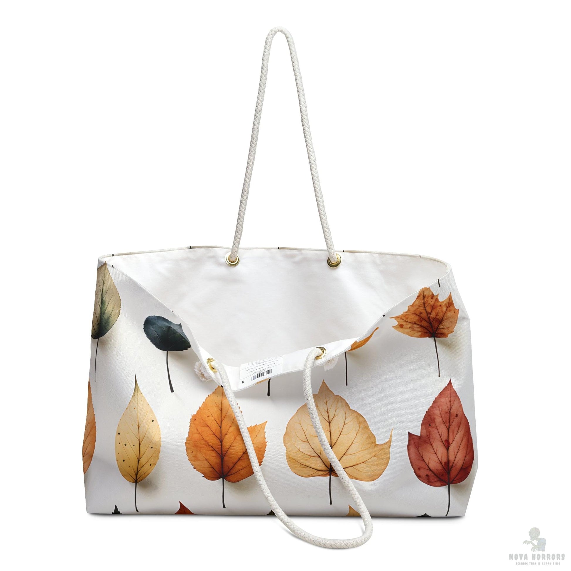 Autumn Leaf Weekender Bag, Stylish Travel Tote, Fall Fashion Accessory, Perfect for Weekend Getaways, Eco-Friendly Canvas Bag