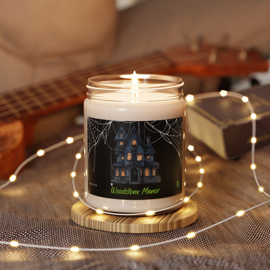 Woodstone Manor: Spooky Scented Soy Candle – Haunted Gothic Home Décor