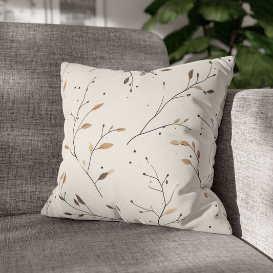 Fall Twigs Pillowcase 16x16 – Autumn Throw Pillow Cover for Cozy Seasonal Décor