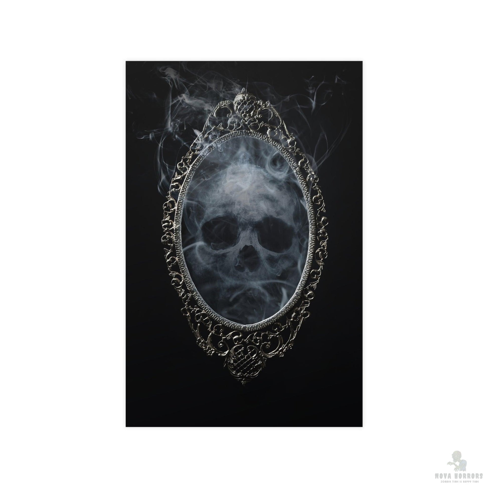 Spooky Skeleton Mirror Poster 17x 11 Matte