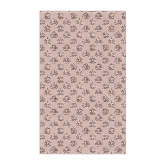 :ight Pink Pumpkin Tea Towels, Fall Kitchen Decor, Cotton Dish Towels, Seasonal Homeware, Perfect Gift for Thanksgiving