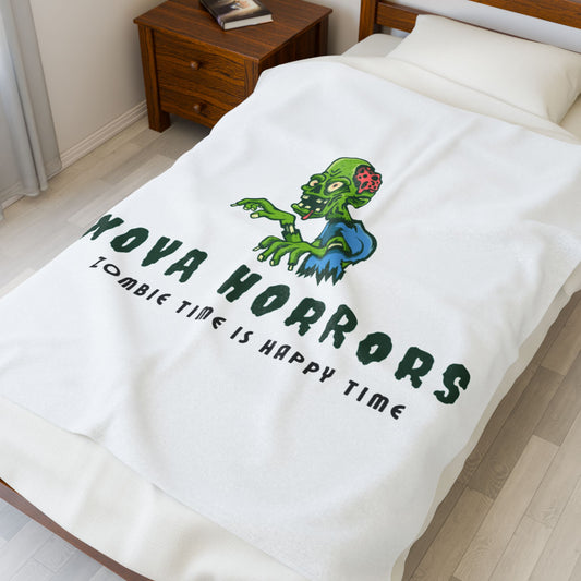 Nova Horrors Plush Blanket – Gothic Cosmic Horror Throw Blanket