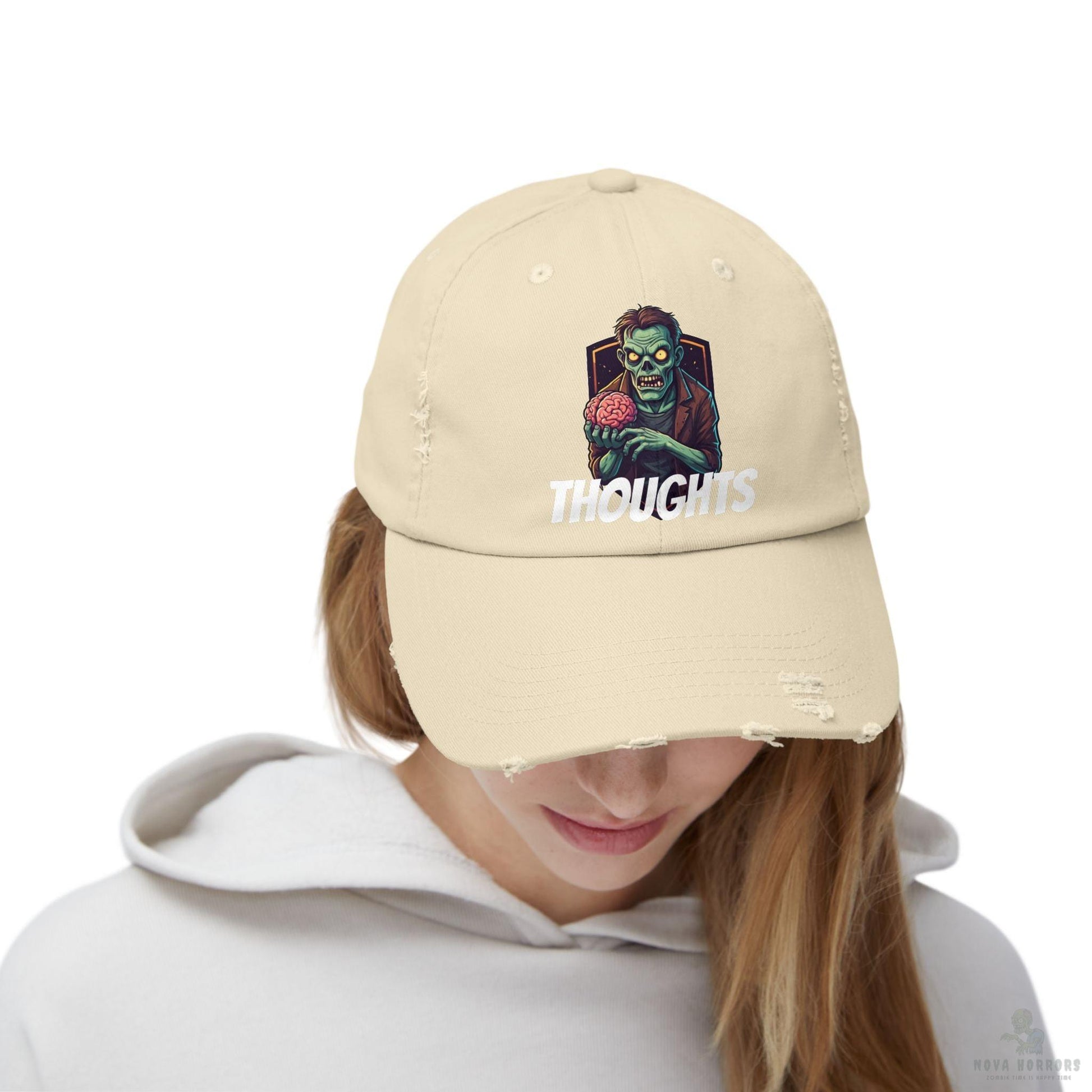 Zombie Thoughts Distressed Cap