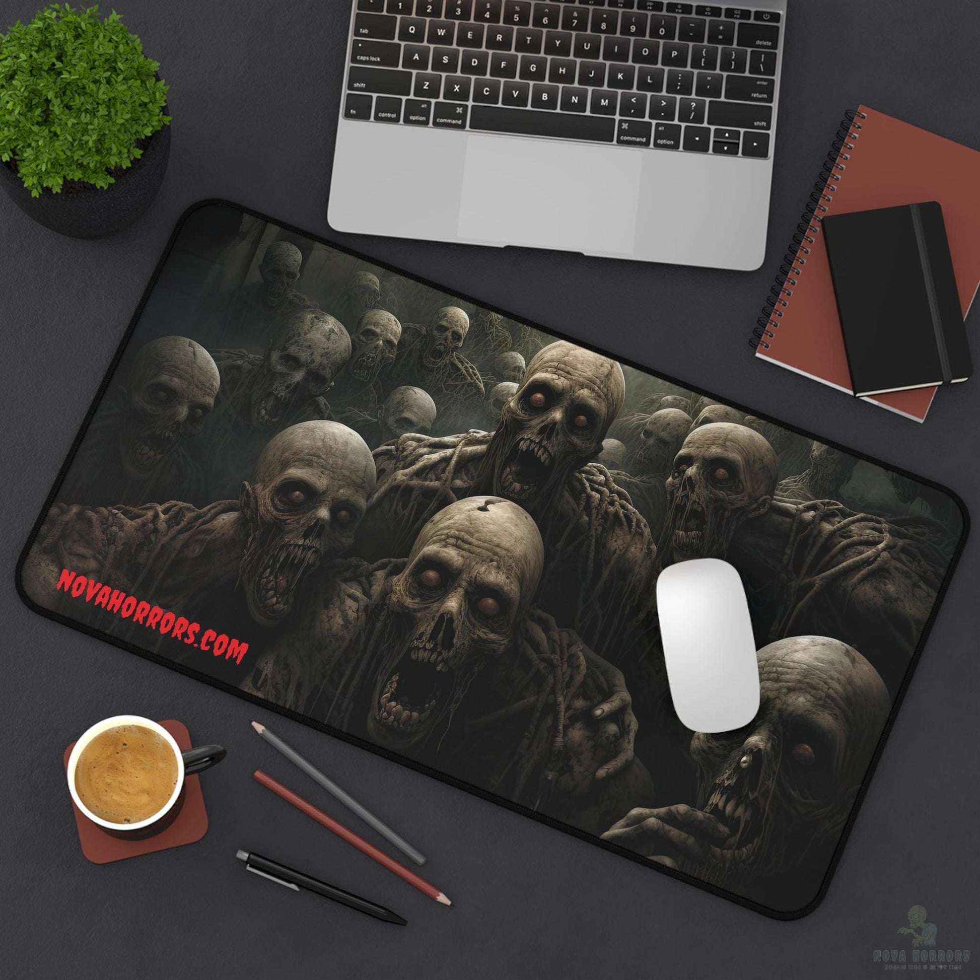 Zombie Watching You Desk Mat