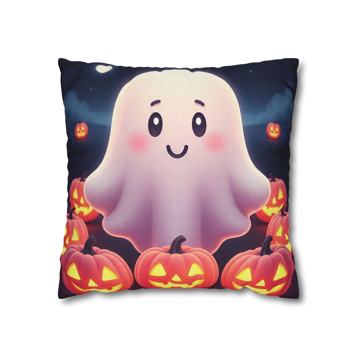 Sweet Spirits Snuggler Pillowcase 16x16 – Creepy Cute Pastel Halloween Throw Pillow Cover