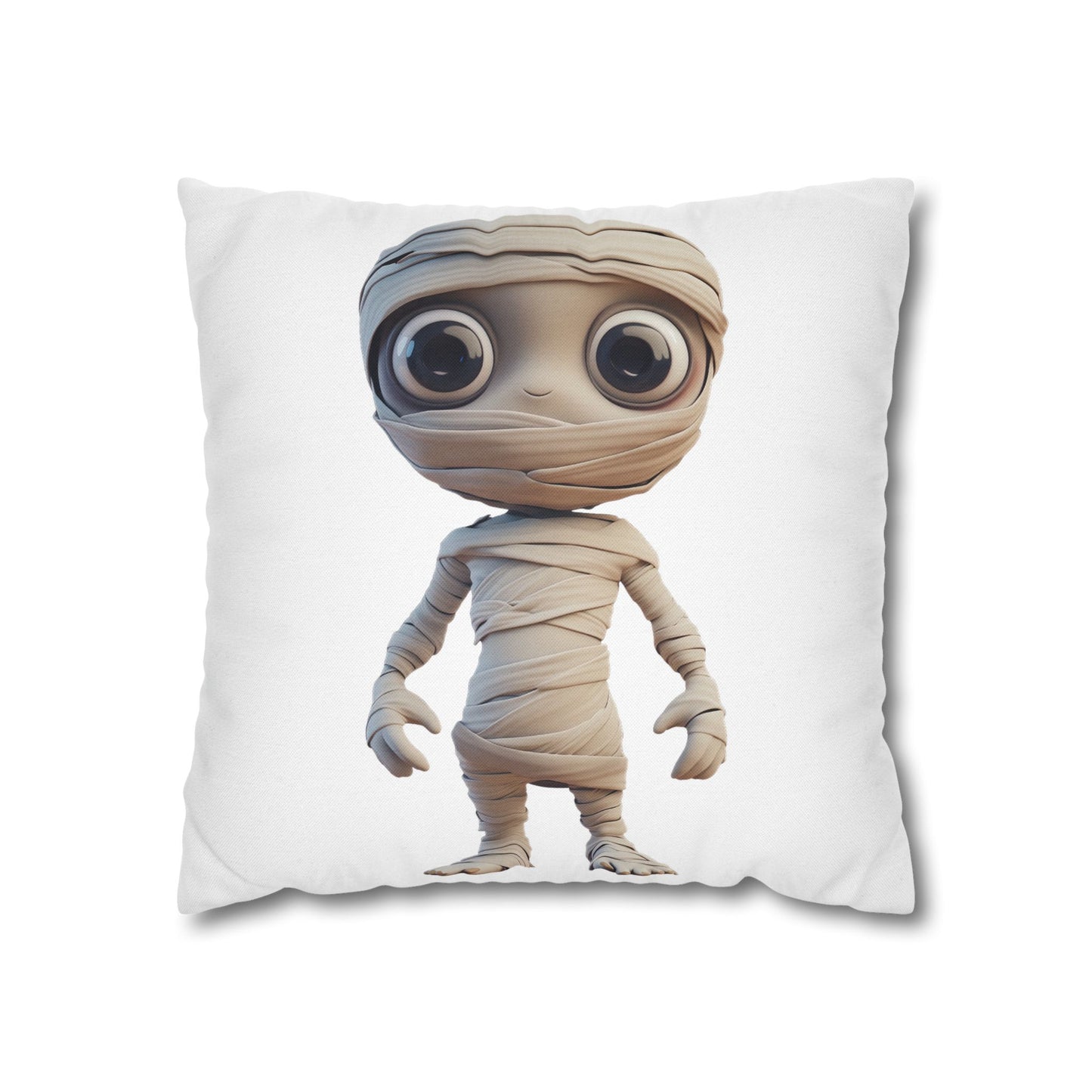 My Little Mummy Pillowcase 16x16 – Cute Halloween Mummy Throw Pillow Cover
