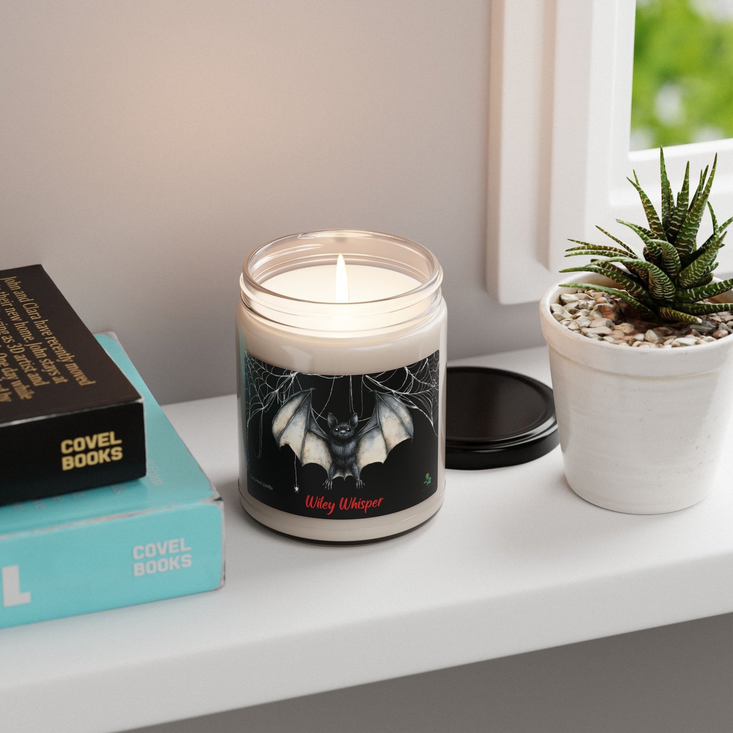 Wiley Whisper: Spooky Scented Soy Candle – Gothic Halloween Home Décor