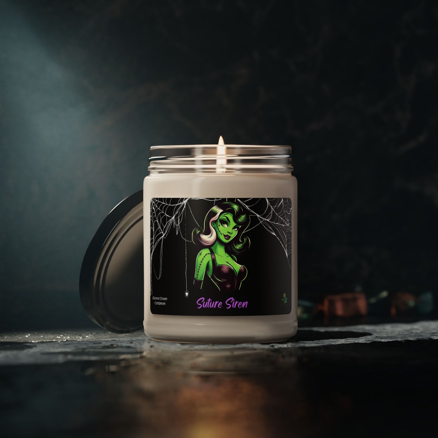 Suture Siren: Spooky Scented Soy Candle – Gothic Horror Home Décor