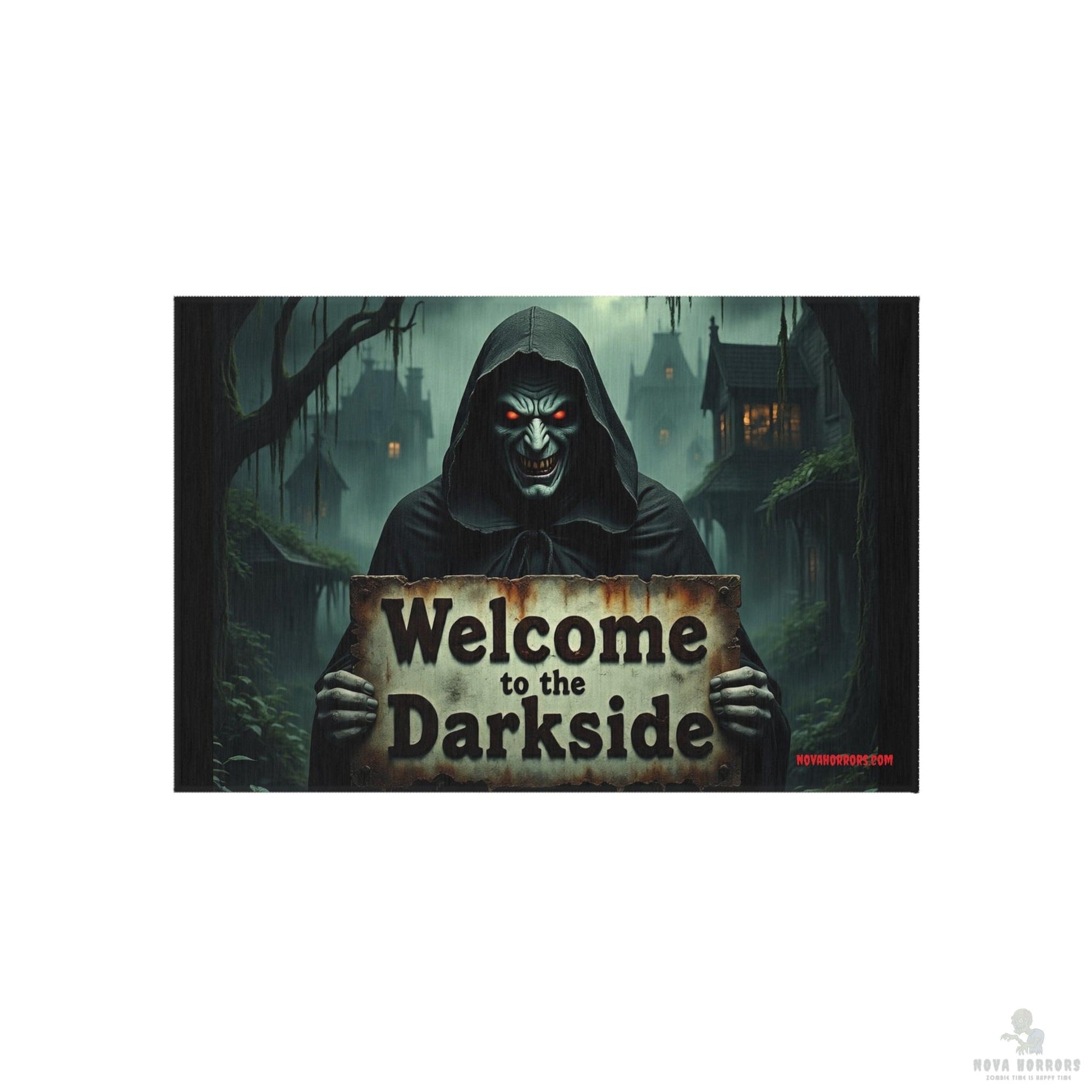 Red Eyed Welcome to the Darkside Outdoor Rug - Doormat