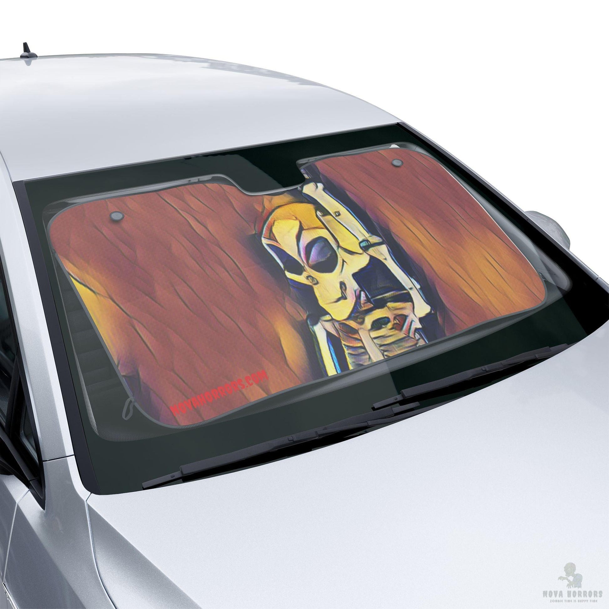 Waving Alien Car Sun Shade