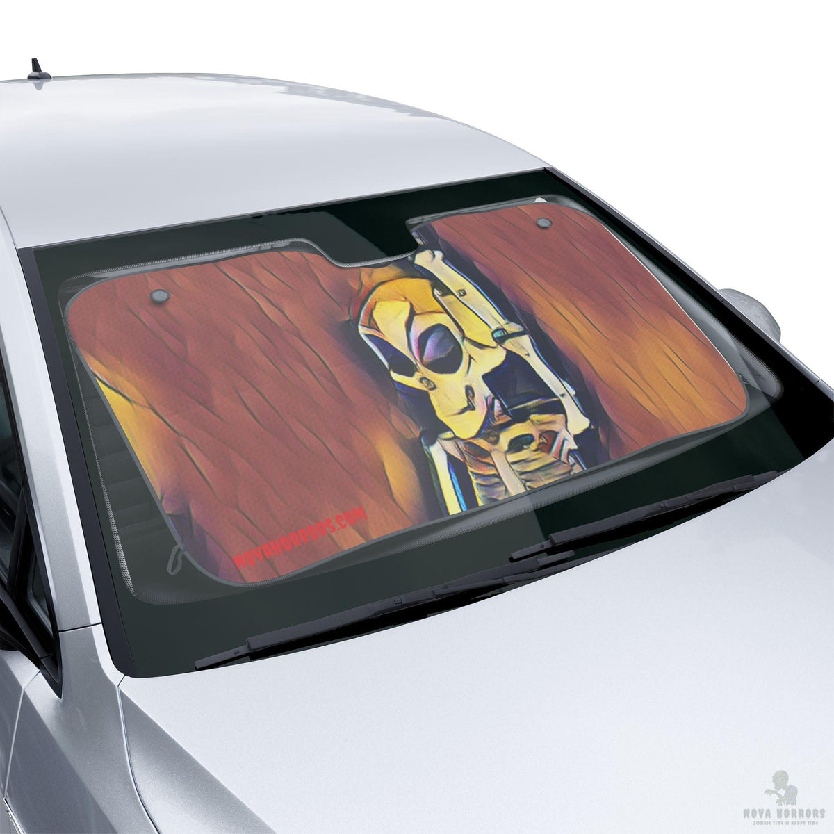 Waving Alien Car Sun Shade
