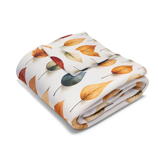 Autumn Leaf Fleece Blanket, Cozy Home Decor, Perfect for Fall, Gift for Thanksgiving, Warm Snuggle Throw, Seasonal Decor