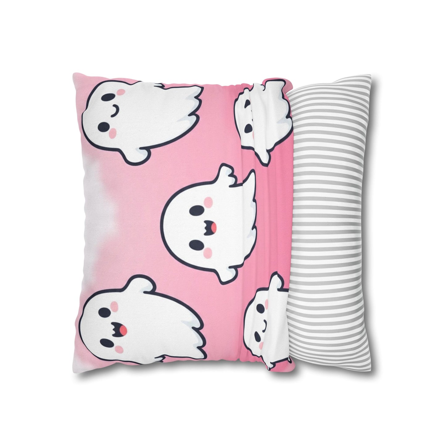 Midnight Ghosties Pillowcase 16x16 – Spooky Cute Halloween Throw Pillow Cover