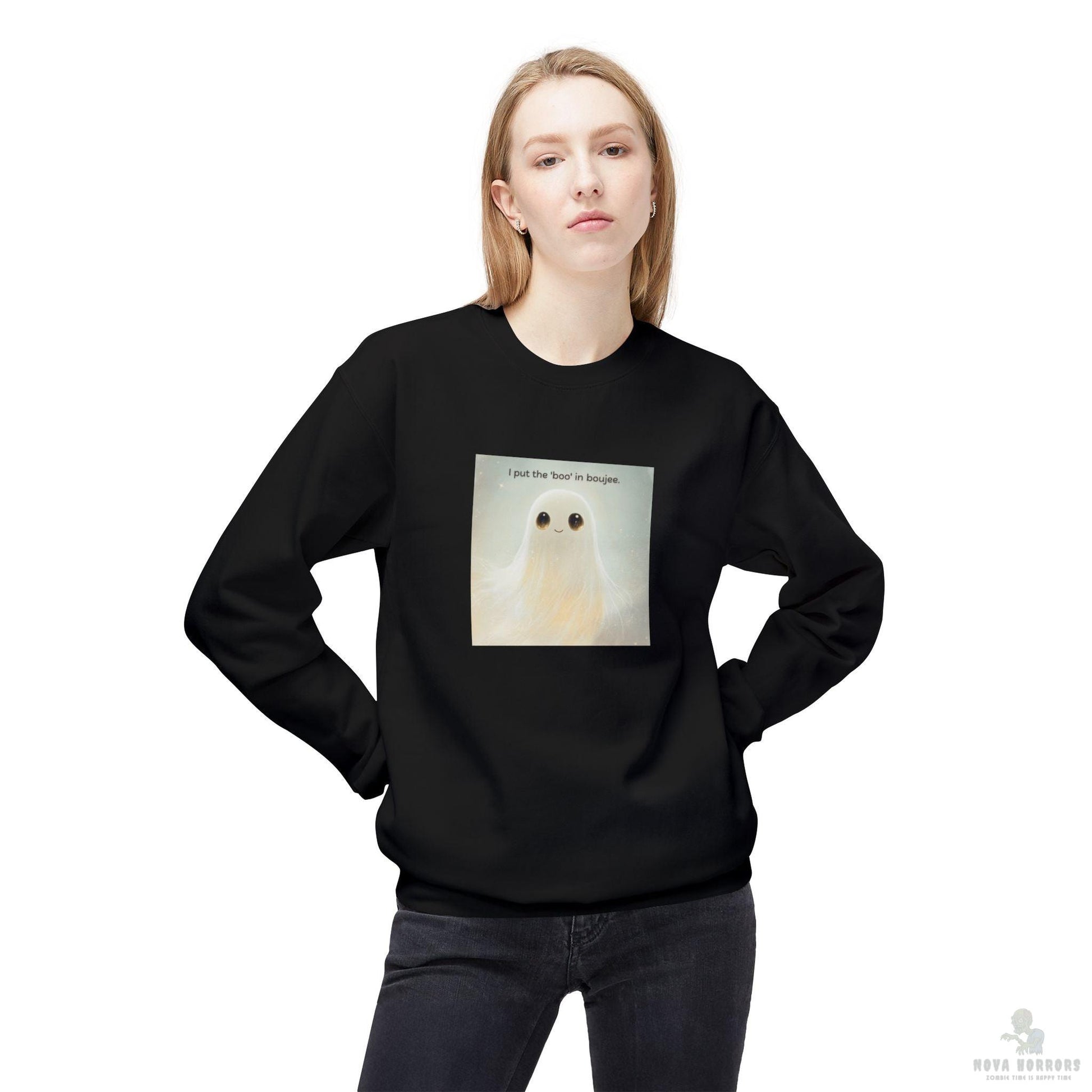 I Put the Boo in Boo-jee Sweatshirt – Funny Spooky Halloween Pullover
