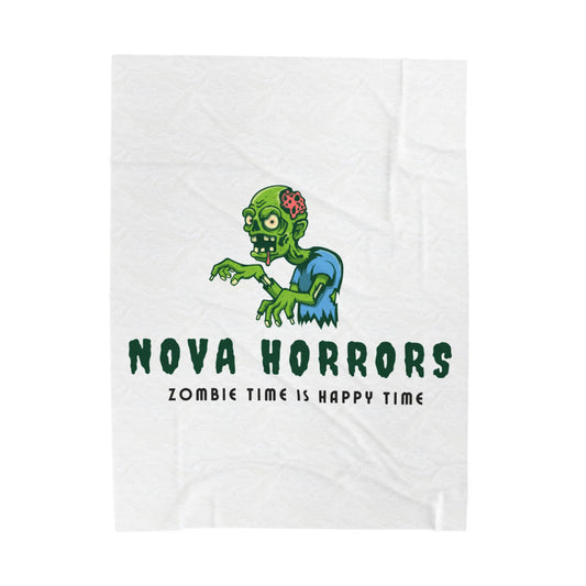 Nova Horrors Plush Blanket – Gothic Cosmic Horror Throw Blanket