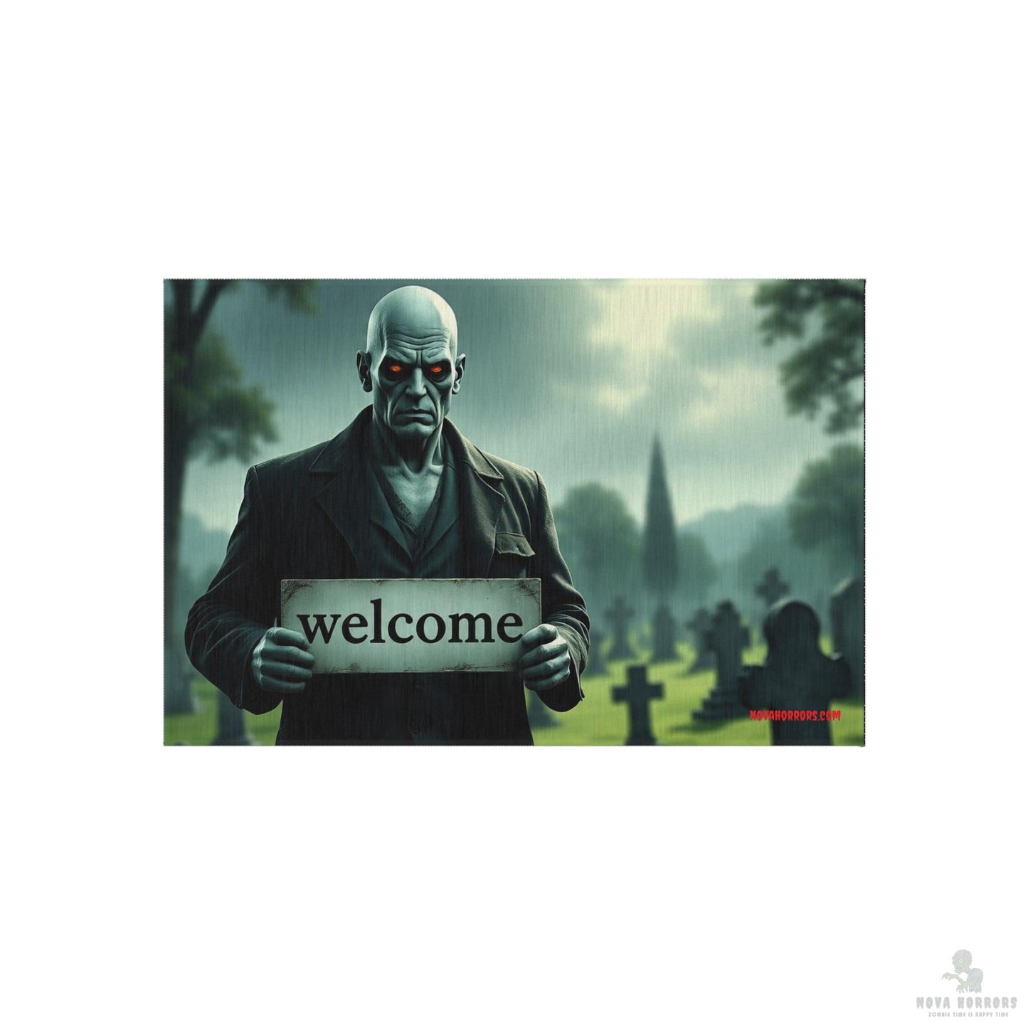 Ghoulish Dude Welcome Outdoor Rug - Doormat