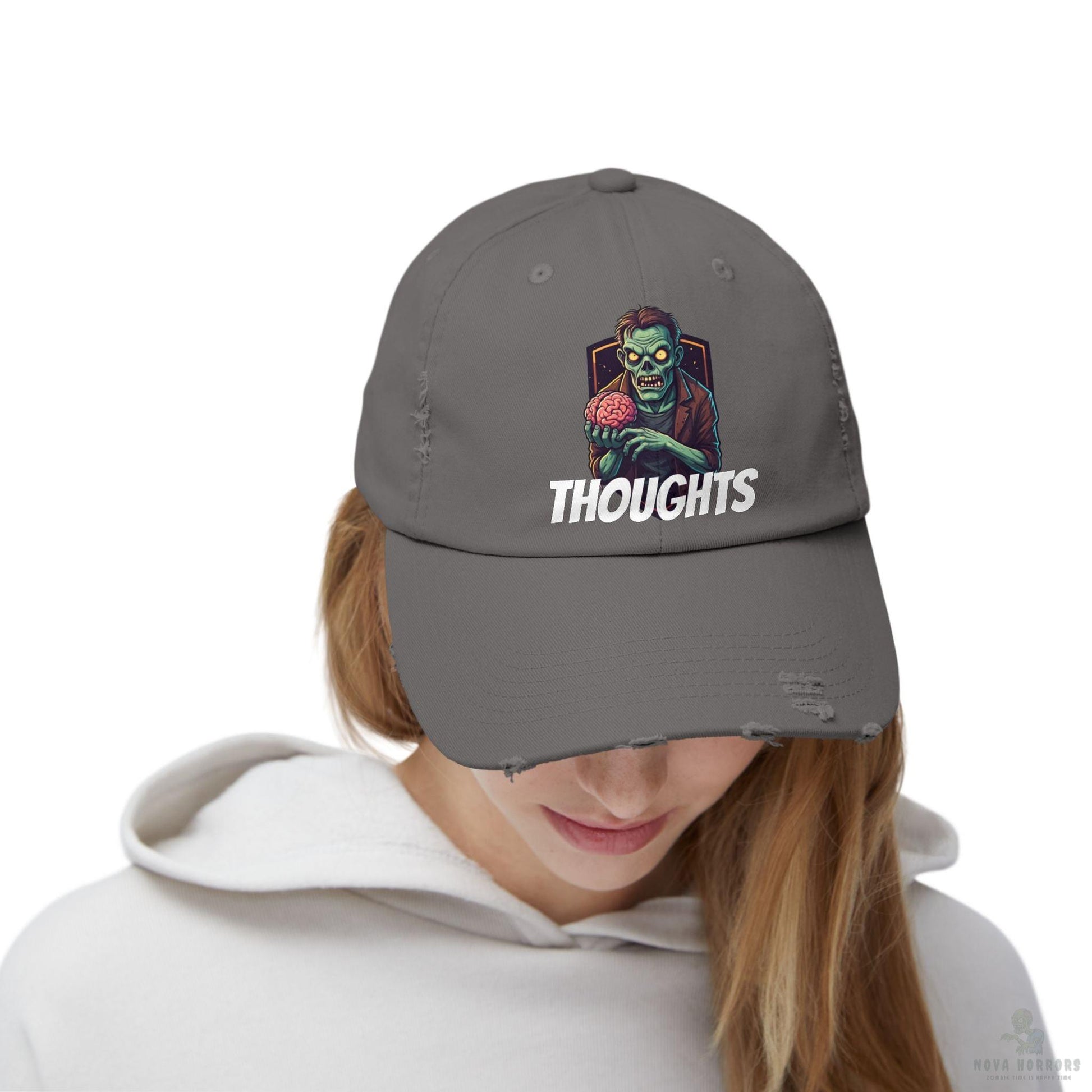 Zombie Thoughts Distressed Cap