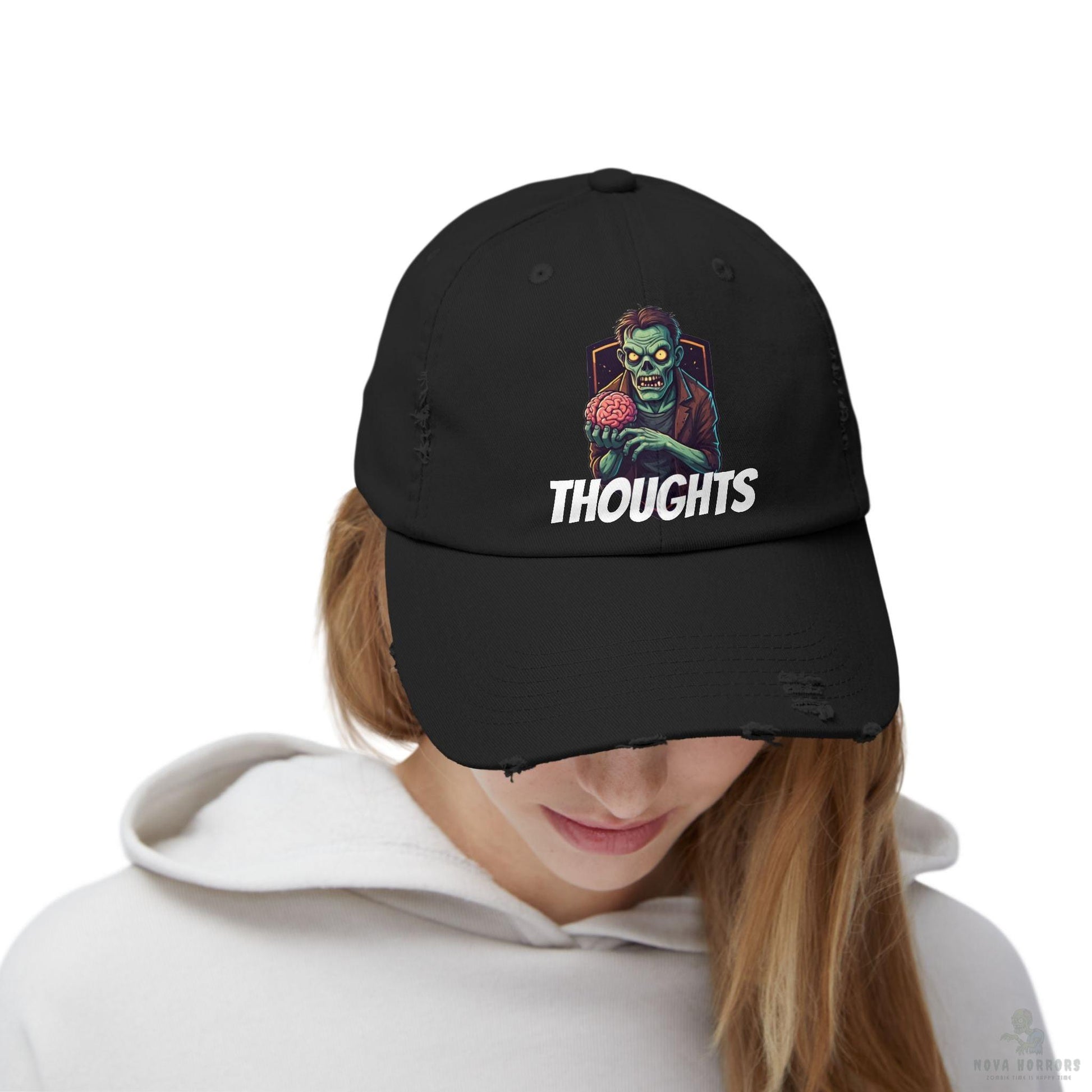 Zombie Thoughts Distressed Cap