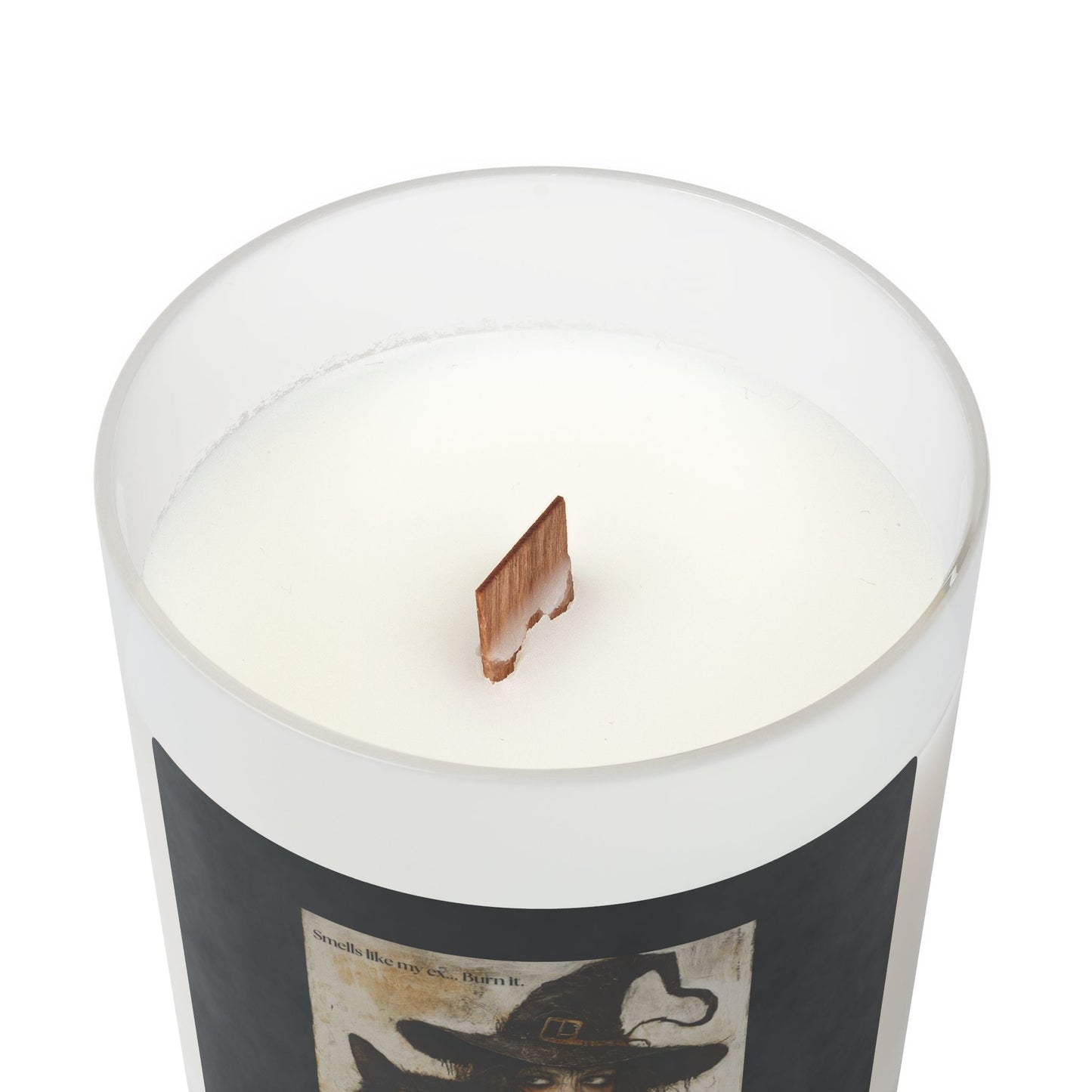 Smells Like My Ex Frosted Glass Candle – Funny Spooky Halloween Décor Gift