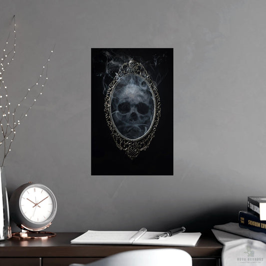 Spooky Skeleton Mirror Poster 17x 11 Matte