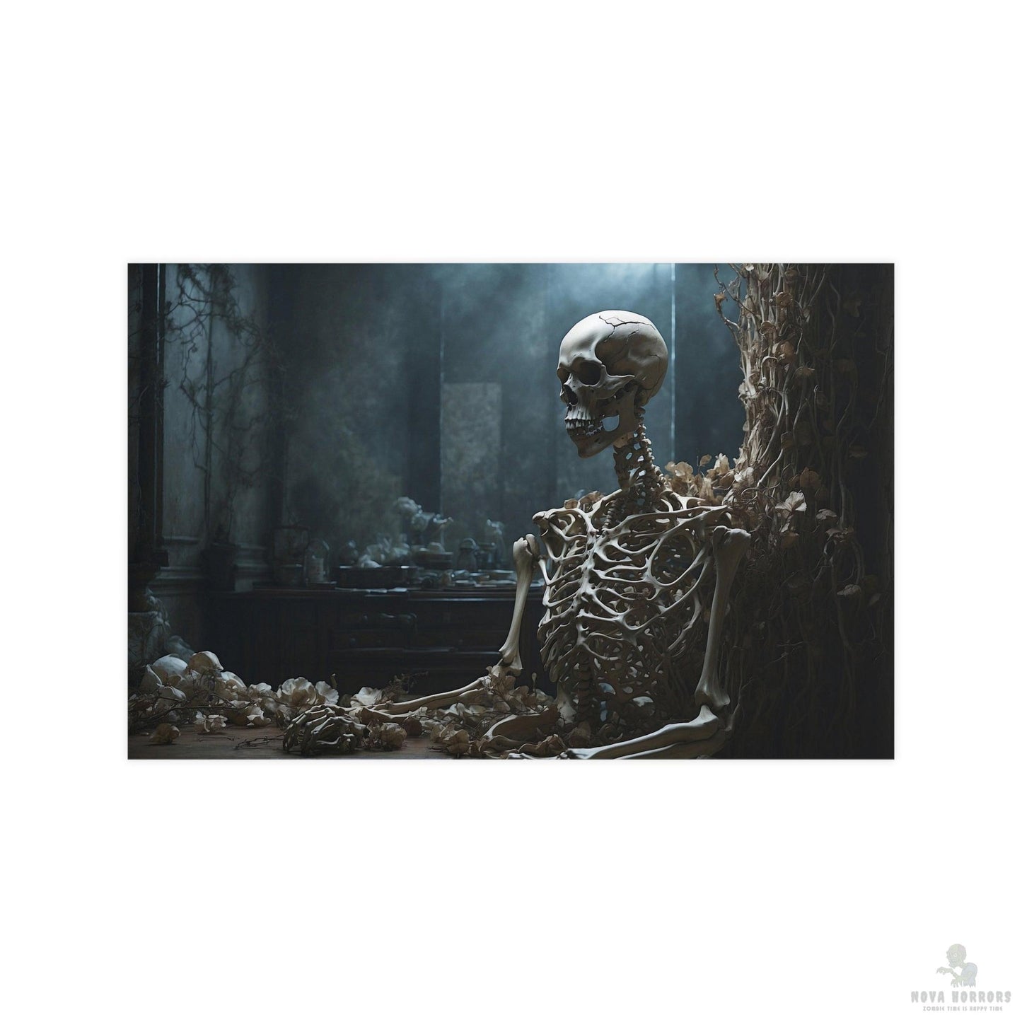 Lonely Skeleton Poster 17x 11 Matte